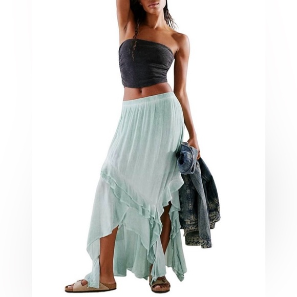 FREE PEOPLE ANTHROPOLOGIE IF ONLY SET HARBOR GREEN SIZE XS NWT - Picture 5 of 7